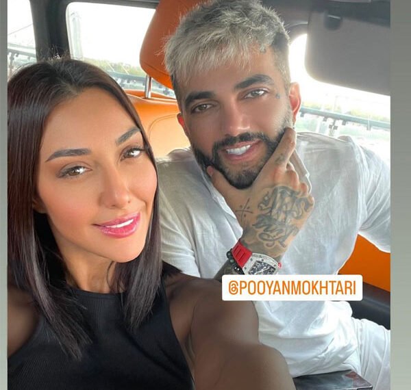 صدف طاهریان و پویان مختاری در استخر / عکس