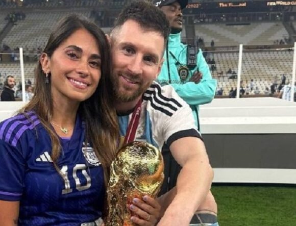 خوشحالی منحصر به فرد همسر لیونل مسی،بزرگترین حامی او!