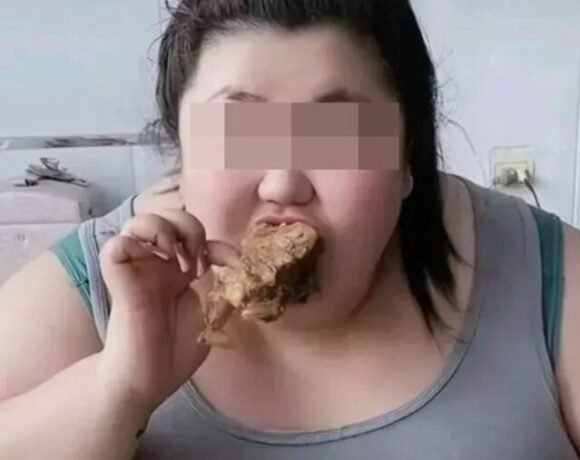 دختر ۲۴ ساله در پخش زنده آن‌ قدر خورد تا مرد!